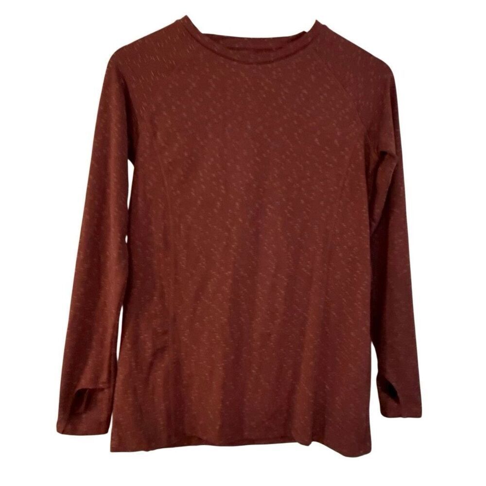 Earth Yoga burgundy maroon long sleeve top size small